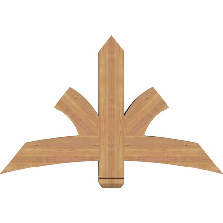 Ekena Millwork Davenport Timber Gable Bracket, Western Red Cedar, 48"W x 30"H x 5 1/2"D x 5 1/2"F, 15/12 Pitch GBW048X30X0606DAV00SWR